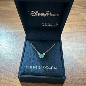 Disney Gold and Blue Necklace Elegant Jewelry